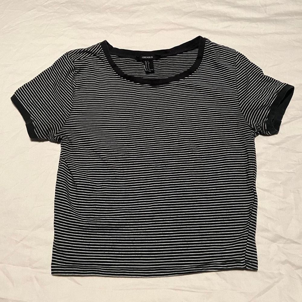 Forest green ringer crop top